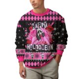 Hooktab Ghostface Happy Halloween Scream Ugly Christmas Sweater