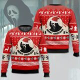 Hooktab Ghostface Merry Christmas Scream Ugly Christmas Sweater