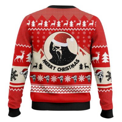 Hooktab Ghostface Merry Christmas Scream Ugly Christmas Sweater