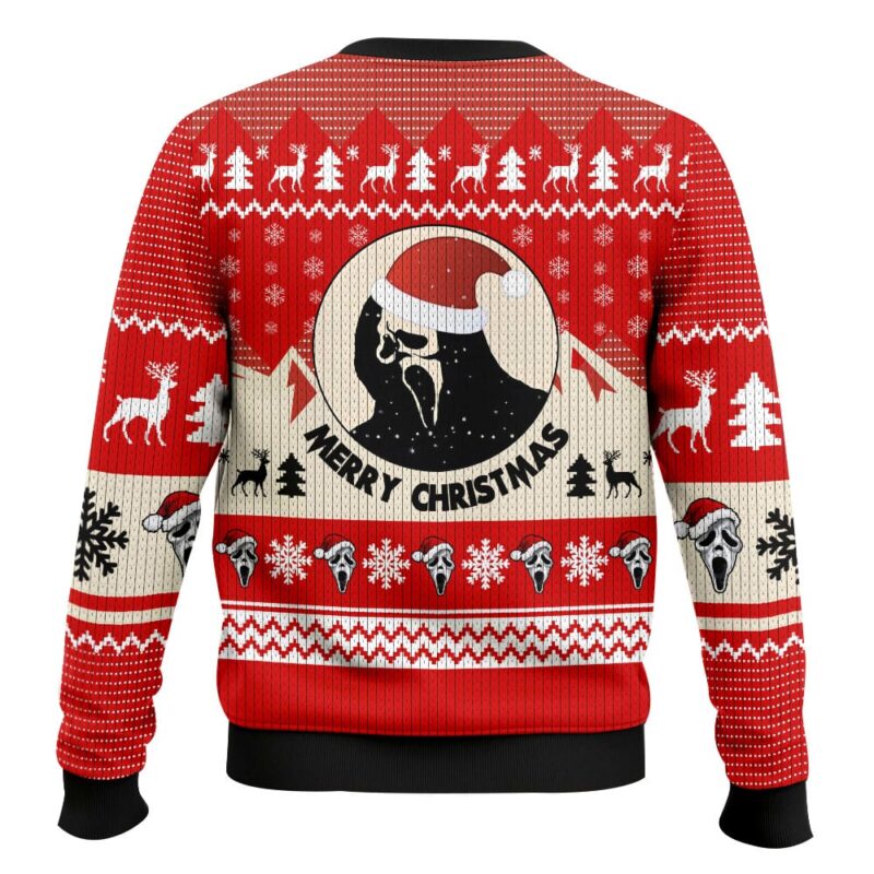 Hooktab Ghostface Merry Christmas Scream Ugly Christmas Sweater Hooktab Ghostface Merry Christmas Scream Ugly Christmas Sweater