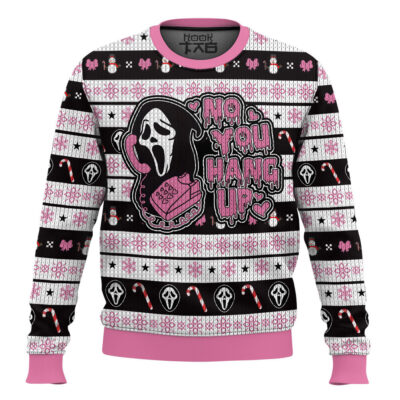 Hooktab Ghostface No You Hang Up Ugly Christmas Sweater