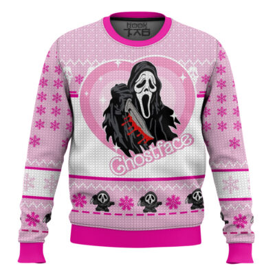 Hooktab Ghostface Pinky Scream Ugly Christmas Sweater