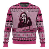 Hooktab Ghostface Scream For Me Ugly Christmas Sweater