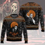 Hooktab Ghostface So Call Me Maybe Scream Ugly Christmas Sweater