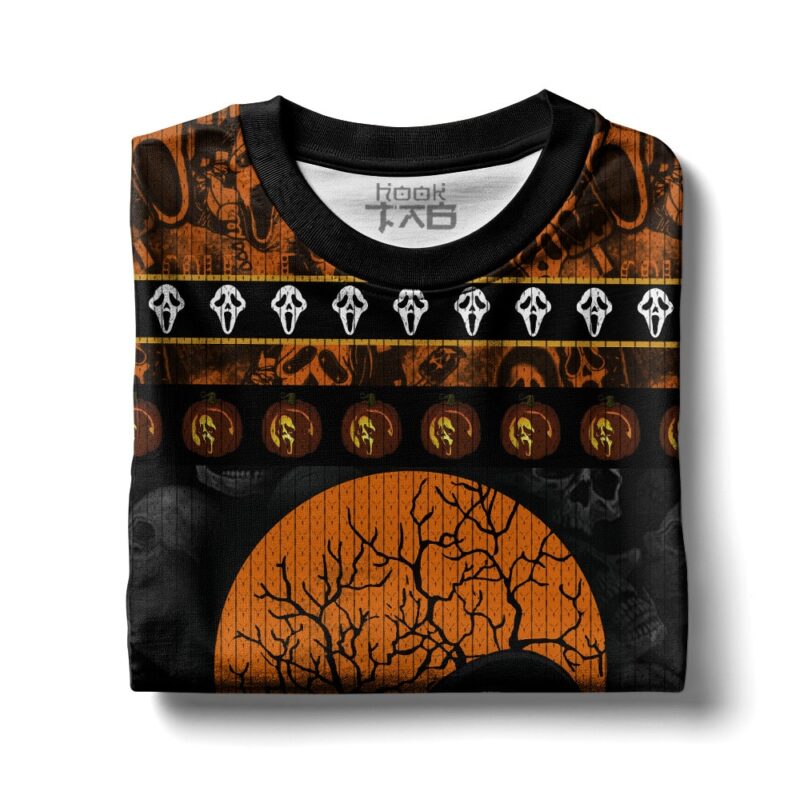 Hooktab Ghostface So Call Me Maybe Scream Ugly Christmas Sweater Hooktab Ghostface So Call Me Maybe Scream Ugly Christmas Sweater