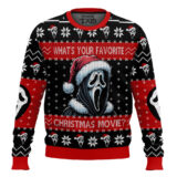 Hooktab Ghostface What's Your Favorite Christmas Movie Ugly Christmas Sweater