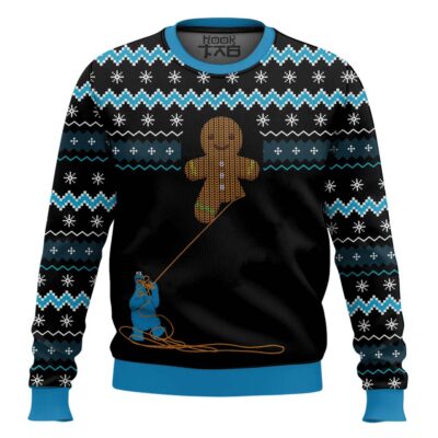 Hooktab Gingerbread Cookie Monster The Muppet Show Ugly Christmas Sweater