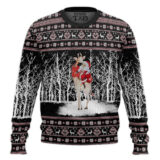 Hooktab Giraffe And Santa Ugly Christmas Sweater