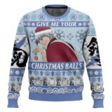 Hooktab Give Me Your Christmas Balls Gintama Ugly Christmas Sweater