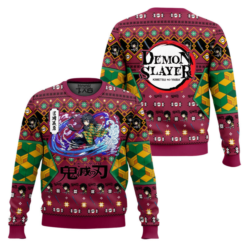 Hooktab Giyu Tomioka Ugly Christmas Sweater Hooktab Giyu Tomioka Ugly Christmas Sweater