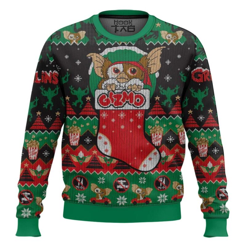 Hooktab Gizmo Stocking Gift Gremlins Ugly Christmas Sweater Hooktab Gizmo Stocking Gift Gremlins Ugly Christmas Sweater