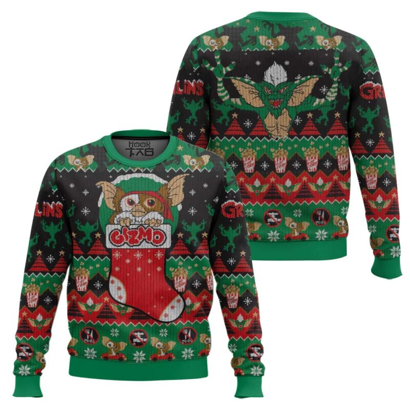 Hooktab Gizmo Stocking Gift Gremlins Ugly Christmas Sweater Hooktab Gizmo Stocking Gift Gremlins Ugly Christmas Sweater