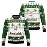 Hooktab Glenfiddich Whisky Wine Ugly Christmas Sweater