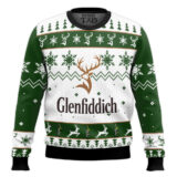 Hooktab Glenfiddich Whisky Wine Ugly Christmas Sweater
