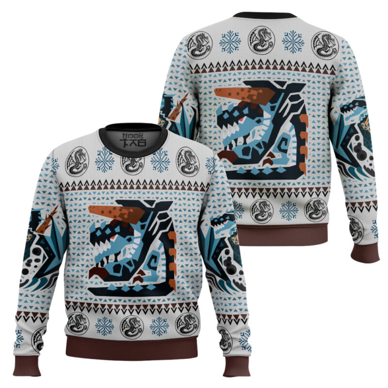 Hooktab Gogmazios Monster Hunter Ugly Christmas Sweater Hooktab Gogmazios Monster Hunter Ugly Christmas Sweater