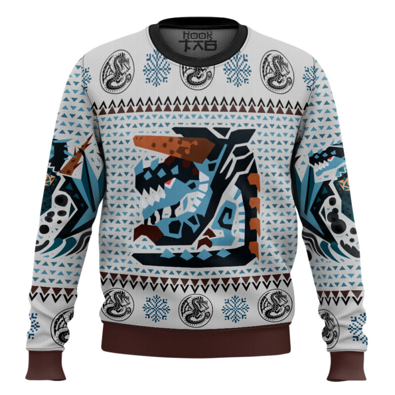 Hooktab Gogmazios Monster Hunter Ugly Christmas Sweater Hooktab Gogmazios Monster Hunter Ugly Christmas Sweater