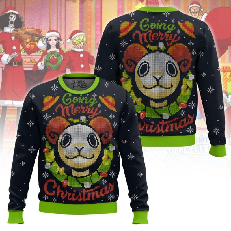 Hooktab Going Merry Christmas One Piece Ugly Christmas Sweater Hooktab Going Merry Christmas One Piece Ugly Christmas Sweater