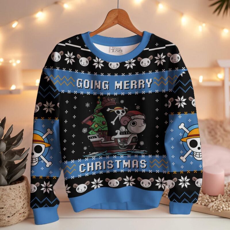 Hooktab Going Merry X-mas One Piece Ugly Christmas Sweater Hooktab Going Merry X-mas One Piece Ugly Christmas Sweater