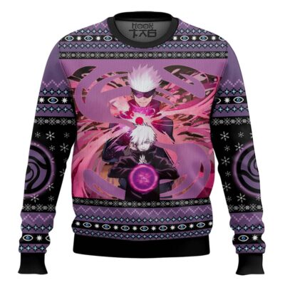 Hooktab Gojo Satoru Domain Expansion Jujutsu Kaisen Ugly Christmas Sweater