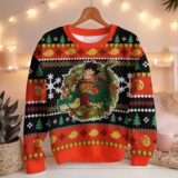 Hooktab Goku Christmas Wreath Dragon Ball Ugly Christmas Sweater