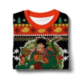 Hooktab Goku Christmas Wreath Dragon Ball Ugly Christmas Sweater