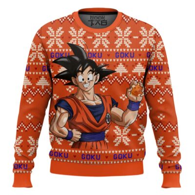 Hooktab Goku Dragon Ball Z Ugly Christmas Sweater