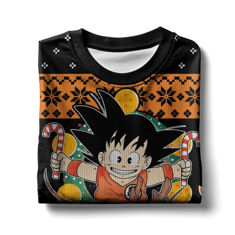 Hooktab Goku Merry Christmas Dragon Ball Ugly Christmas Sweater Hooktab Goku Merry Christmas Dragon Ball Ugly Christmas Sweater