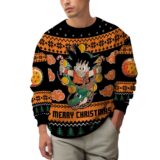 Hooktab Goku Merry Christmas Dragon Ball Ugly Christmas Sweater