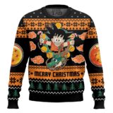 Hooktab Goku Merry Christmas Dragon Ball Ugly Christmas Sweater