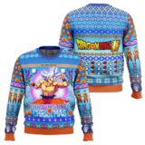 Hooktab Goku Ultra Instinct Christmas Dragon Ball Z Ugly Christmas Sweater