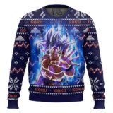 Hooktab Goku Ultra Instinct Dragon Ball Z Ugly Christmas Sweater