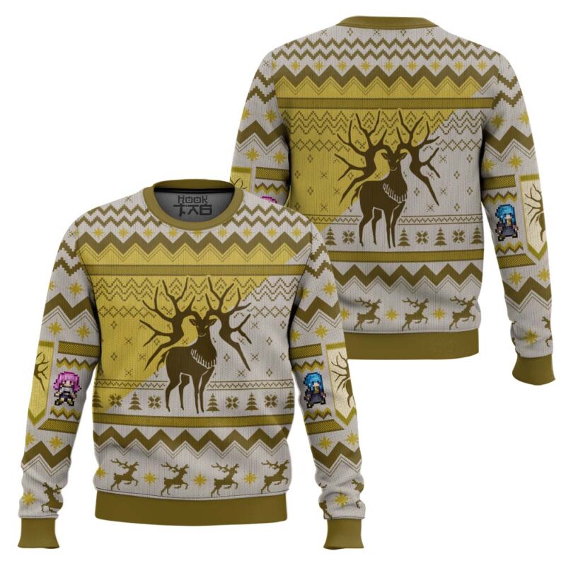 Hooktab Golden Deer Fire Emblem Ugly Christmas Sweater Hooktab Golden Deer Fire Emblem Ugly Christmas Sweater