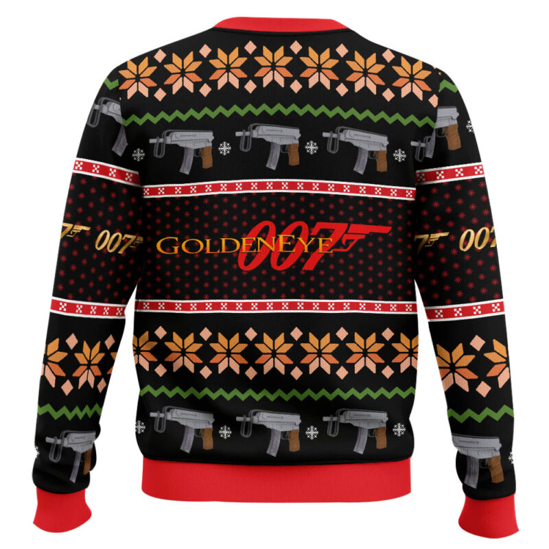 Hooktab Golden Eye 007 Mission Impossible Ugly Christmas Sweater Hooktab Golden Eye 007 Mission Impossible Ugly Christmas Sweater