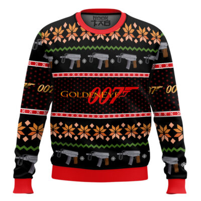 Hooktab Golden Eye 007 Mission Impossible Ugly Christmas Sweater