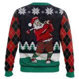 Hooktab Golf Swing Santa Claus Ugly Christmas Sweater