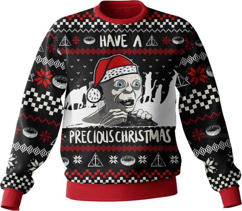 Hooktab Gollum Have A Precious Christmas The Lord Of The Ring Ugly Christmas Sweater Hooktab Gollum Have A Precious Christmas The Lord Of The Ring Ugly Christmas Sweater