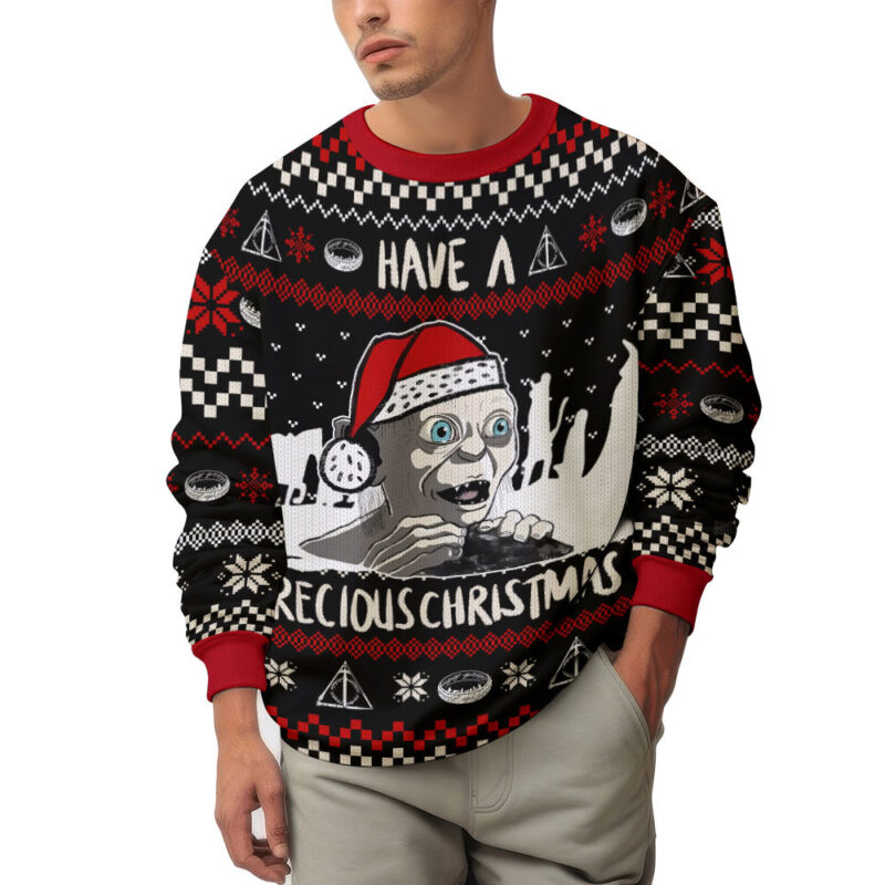 Hooktab Gollum Have A Precious Christmas The Lord Of The Ring Ugly Christmas Sweater Hooktab Gollum Have A Precious Christmas The Lord Of The Ring Ugly Christmas Sweater