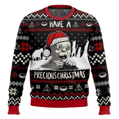 Hooktab Gollum Have A Precious Christmas The Lord Of The Ring Ugly Christmas Sweater