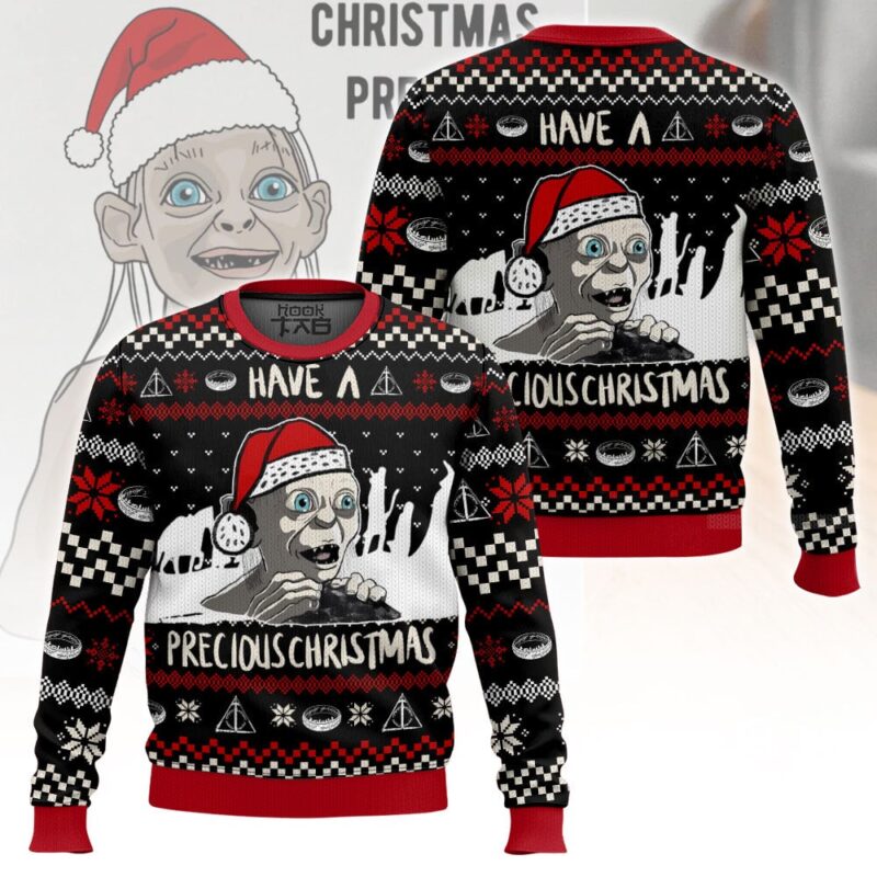 Hooktab Gollum Have A Precious Christmas The Lord Of The Ring Ugly Christmas Sweater Hooktab Gollum Have A Precious Christmas The Lord Of The Ring Ugly Christmas Sweater