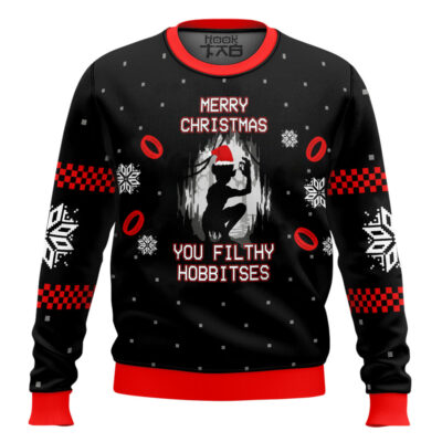 Hooktab Gollum Merry Xmas Filthy Hobitses The Lord Of The Rings Ugly Christmas Sweater