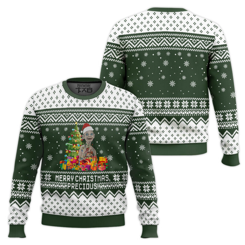 Hooktab Gollum Merry Xmas The Lord Of The Rings Ugly Christmas Sweater Hooktab Gollum Merry Xmas The Lord Of The Rings Ugly Christmas Sweater