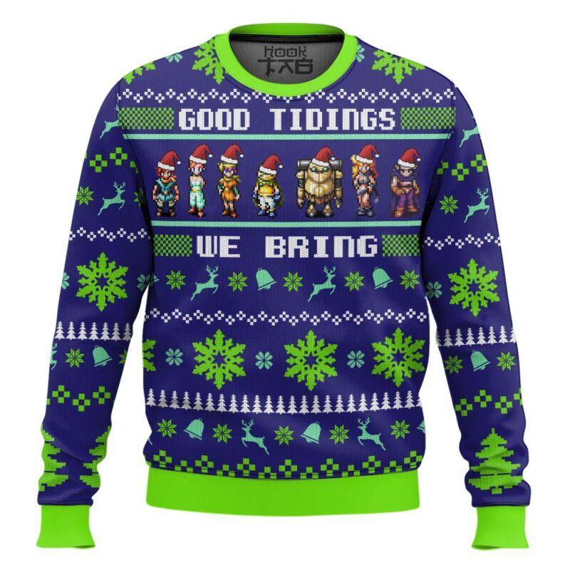 Hooktab Good Tidings We Bring Chrono Trigger Ugly Christmas Sweater