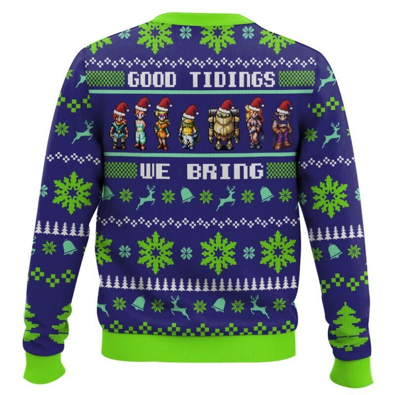 Hooktab Good Tidings We Bring Chrono Trigger Ugly Christmas Sweater Hooktab Good Tidings We Bring Chrono Trigger Ugly Christmas Sweater