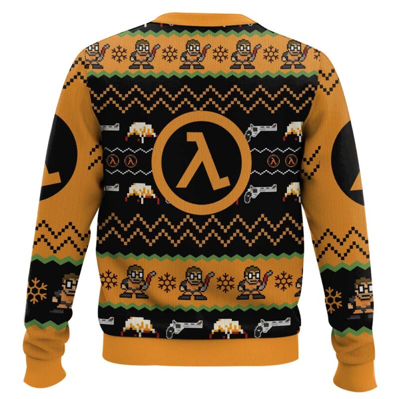 Hooktab Gordon Freeman Half-life Ugly Christmas Sweater Hooktab Gordon Freeman Half-life Ugly Christmas Sweater