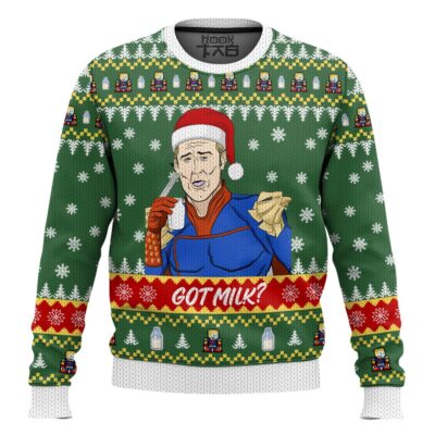 Hooktab Got Milk? The Boys Homelander Meme Ugly Christmas Sweater