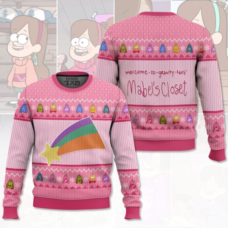 Hooktab Gravity Falls Mabel Closet Ugly Christmas Sweater Hooktab Gravity Falls Mabel Closet Ugly Christmas Sweater