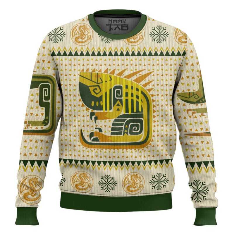 Hooktab Great Jagras Monster Hunter Ugly Christmas Sweater