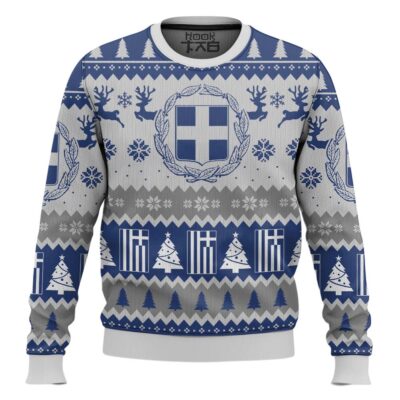 Hooktab Greece Ugly Christmas Sweater