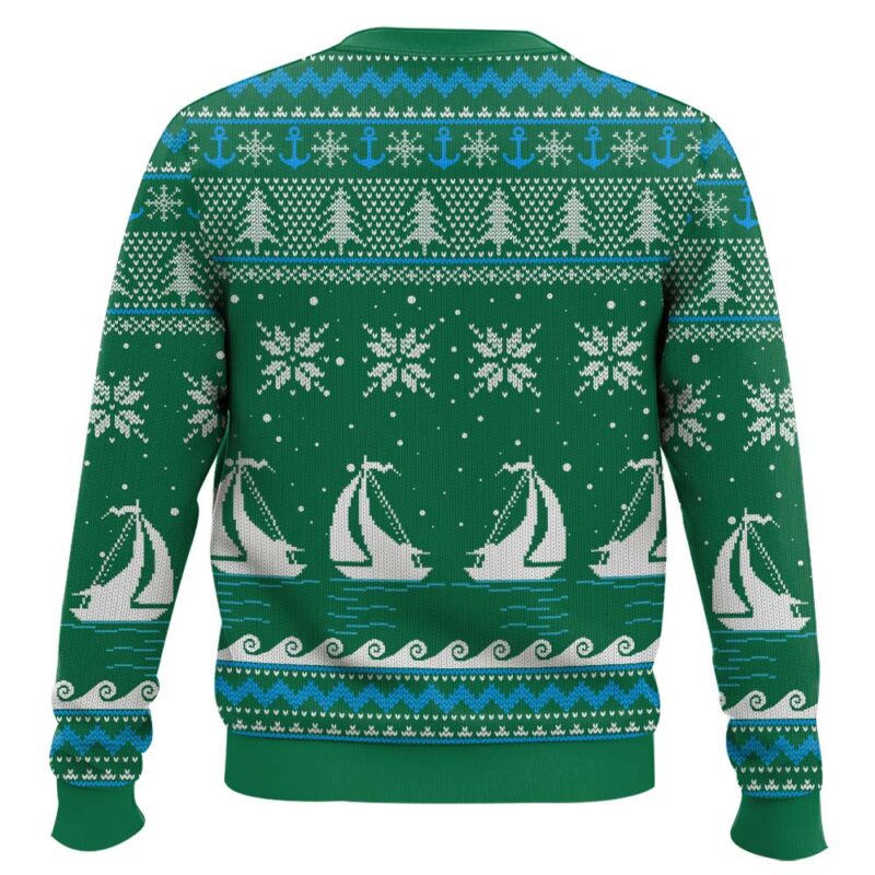 Hooktab Green Boats 'N Hoes Step Brothers Ugly Christmas Sweater Hooktab Green Boats 'N Hoes Step Brothers Ugly Christmas Sweater