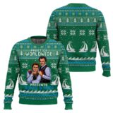 Hooktab Green Boats 'N Hoes Step Brothers Ugly Christmas Sweater